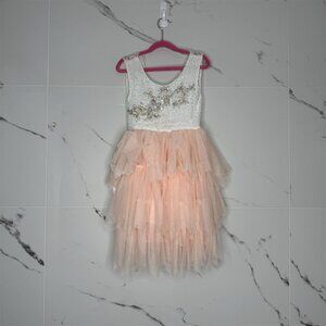 American Princess Girls' Ivory Flower Girl Dress Size 7 Wedding Party